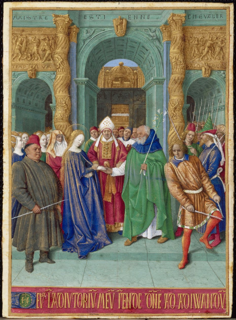A francia szűz házassága: miniatűr Étienne Chevalier óráiból alkotó: Jean Fouquet