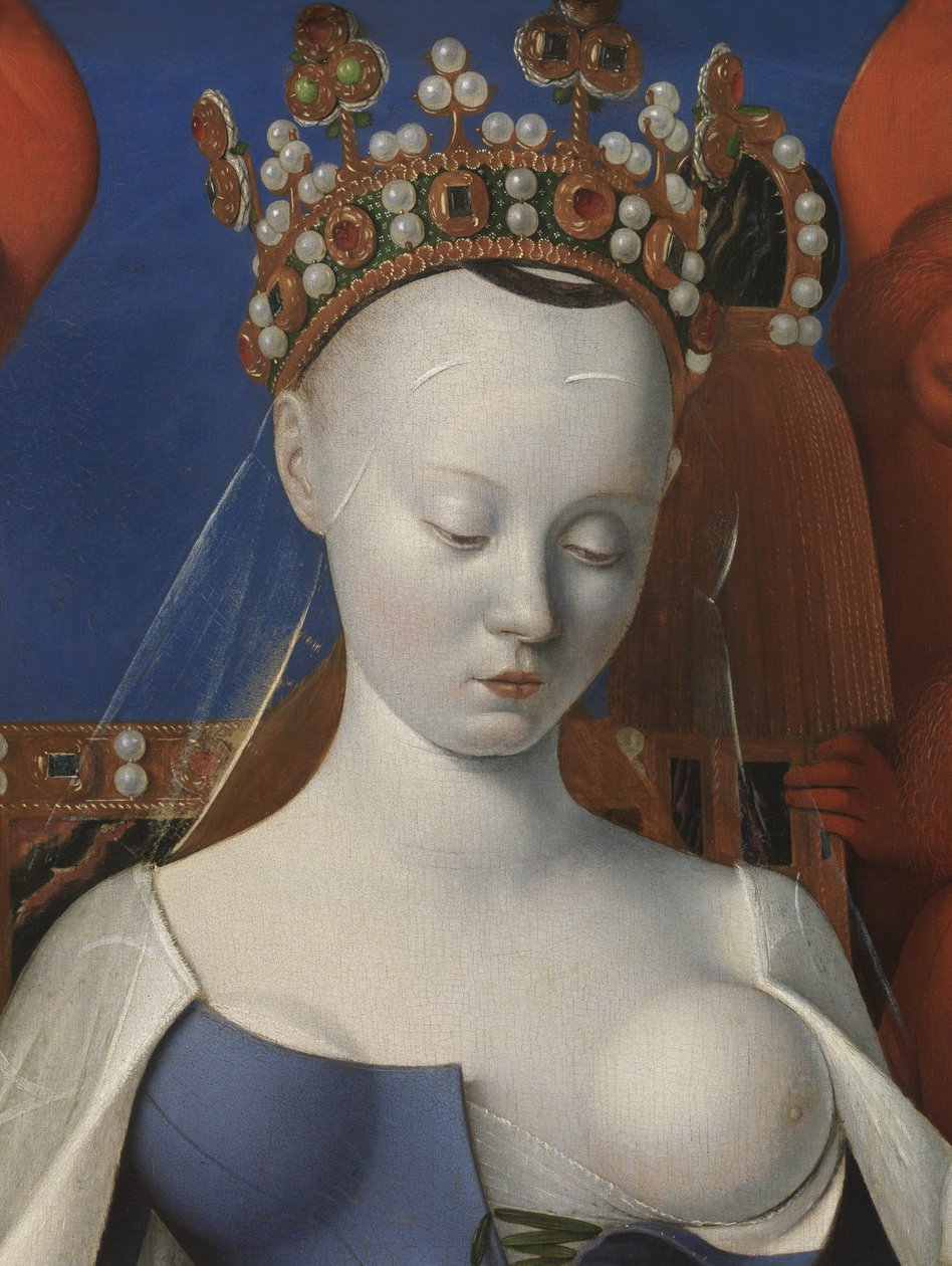 Szűz és gyermek kerubokkal és szeráfokkal körülvéve, részlet alkotó: Jean Fouquet