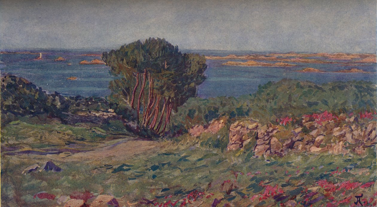 Bretagne-i táj, 1900, 1905 alkotó: Jean Francis Auburtin