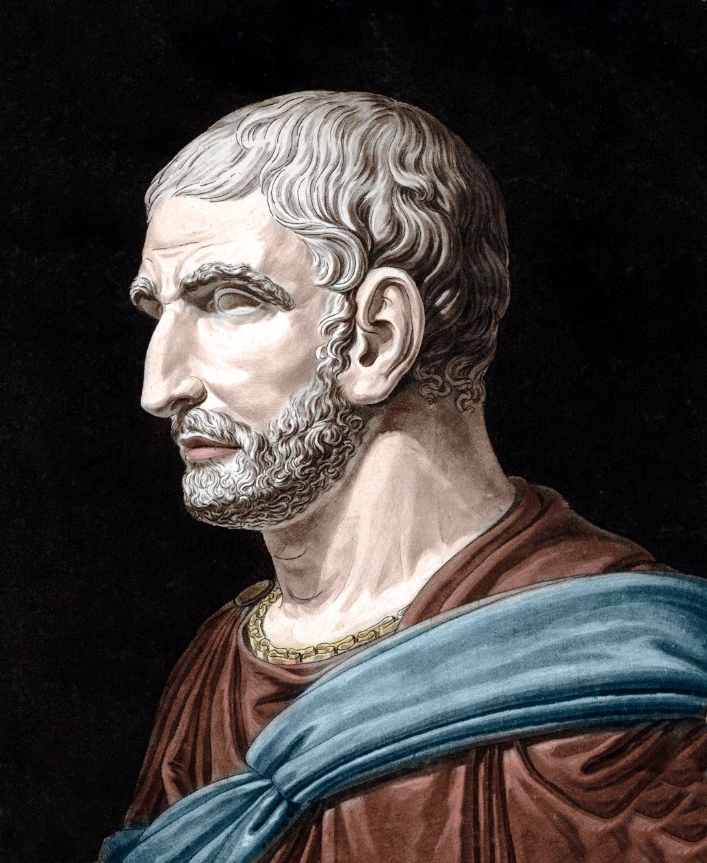 Lucius Junius Brutus portréja - Lucius Iunius Brutus (Kr. e. 509-545) - a Római Köztársaság legendás alapítója - Jean Francois Janinet (1752-1814) metsze alkotó: Jean Francois (after) Janinet