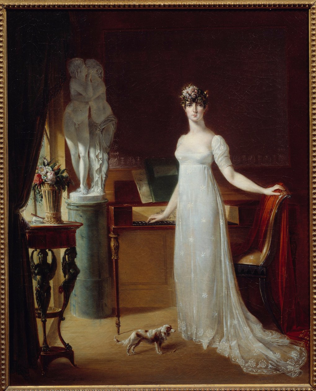 Pauline Bonaparte (1780-1825) portréja Jean Francois Bosio (1764-1827) Eros et Psyche festményével pózol 19. századi magángyűjtemény alkotó: Jean Francois Bosio