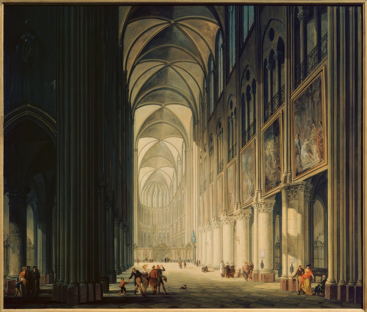 A Notre-Dame belső képe 1789 alkotó: Jean Francois Depelchin