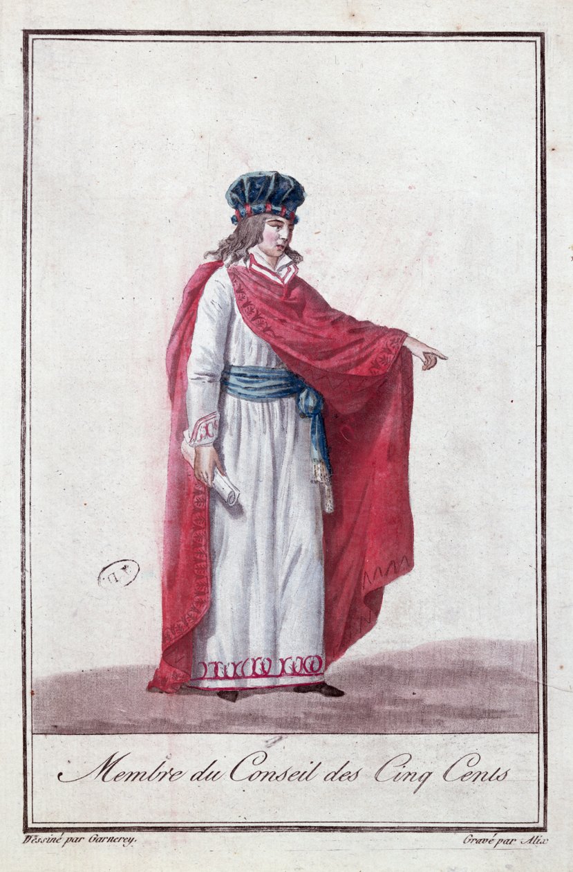 Az Ötszázak Tanácsának tagja a Directoire időszakában, 1795-99 között alkotó: Jean Francois Garneray