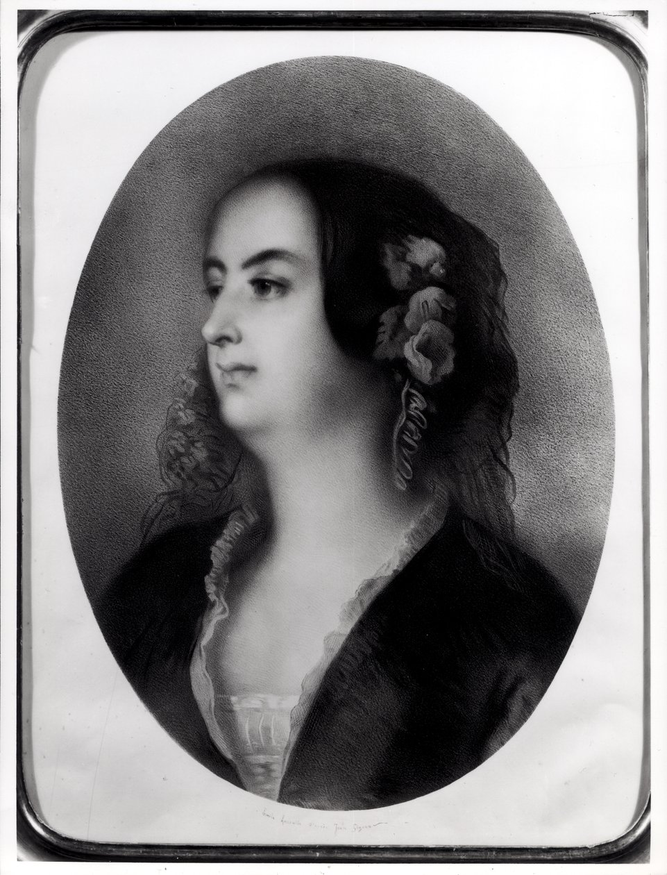 Madame Hanska (1801-82) Emile Lassalle (1813-71) metszete (litográfia) alkotó: Jean Francois Gigoux