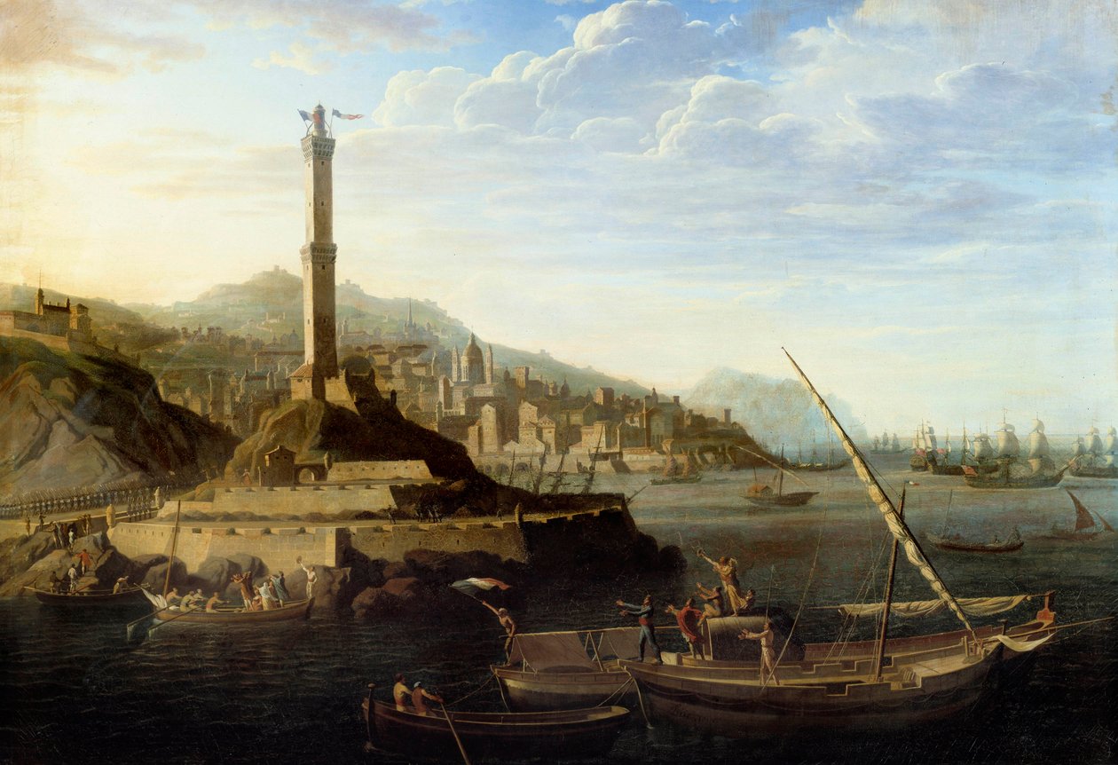 Napóleoni háború: Belépés a Miollis tábornok által irányított francia hadsereg génjébe 1800. június 24-én. Jean Francois Hue (1751-1823) festménye alkotó: Jean Francois Hue