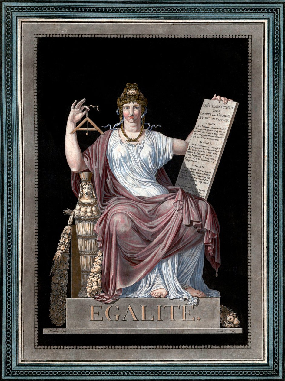 Egyenlőség – Jean Francois (Jean-Francois) Janinet (1752-1814) metszete – Allegorie de l
