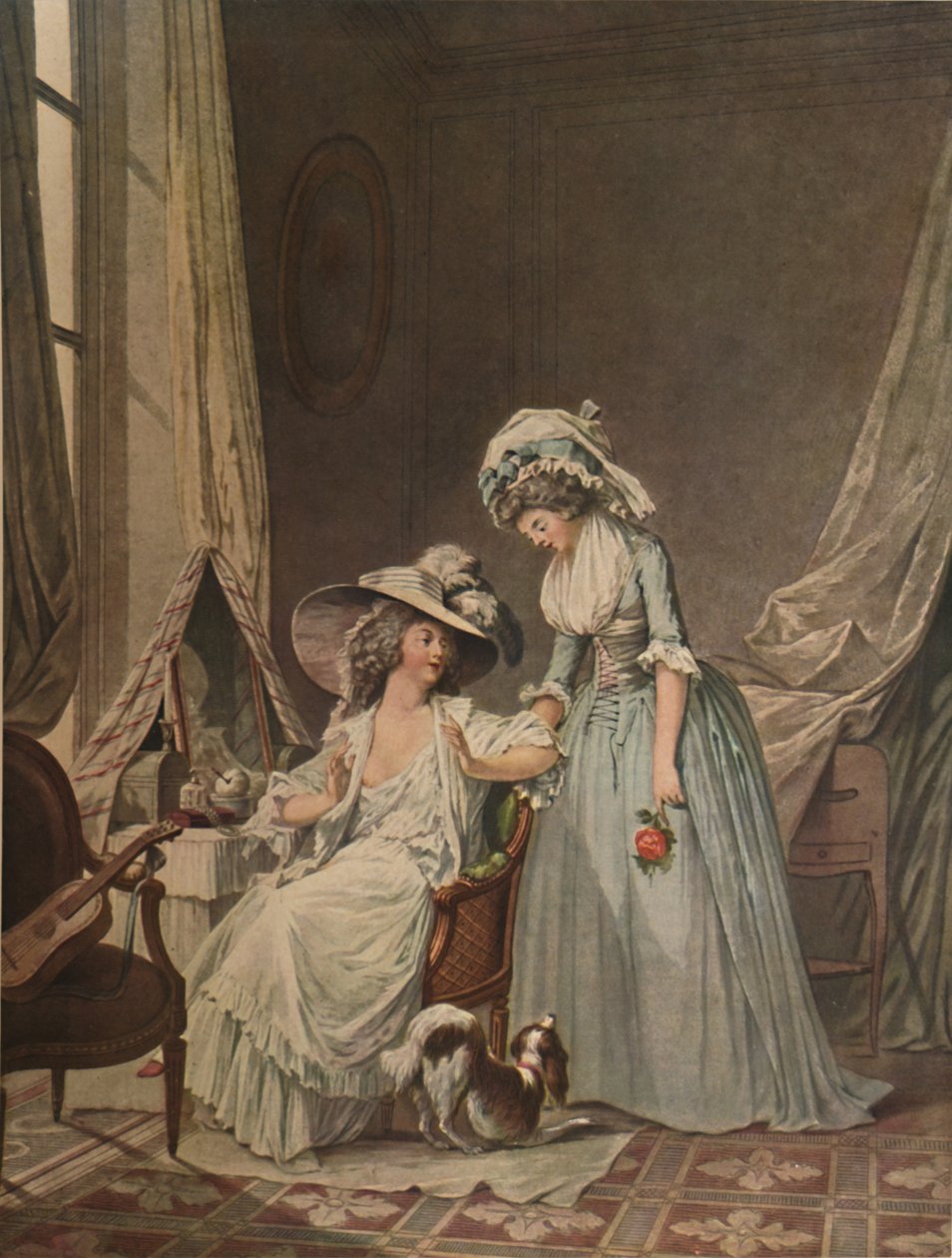 LAveu Difficile, Nehéz vallomás, 1787, 1913 alkotó: Jean Francois Janinet