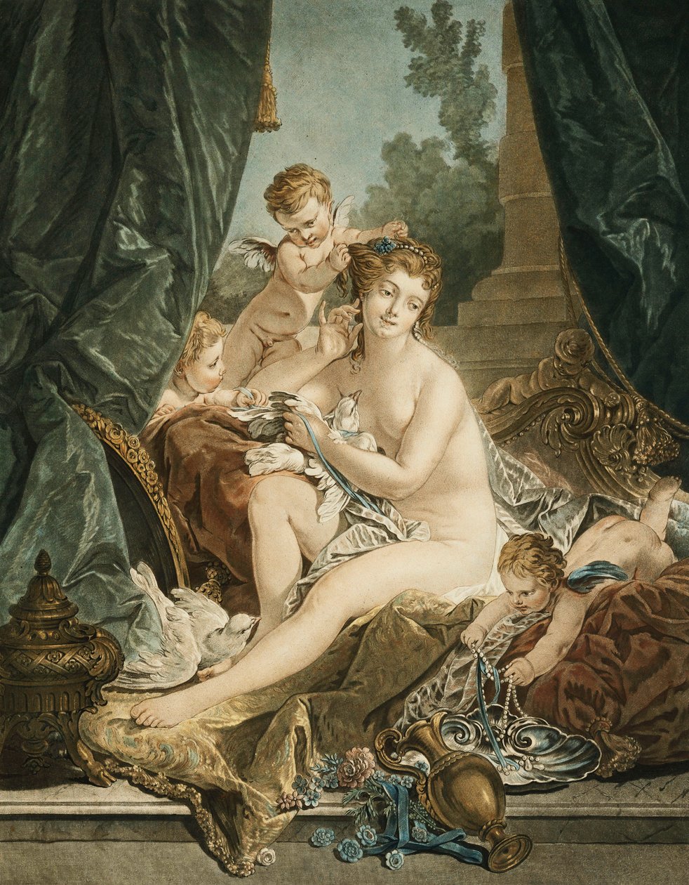 Vénusz vécéje, Francois Boucher után, 1783 alkotó: Jean Francois Janinet