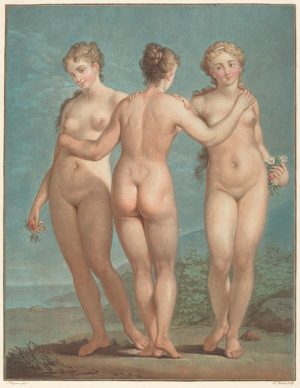 A három kegyelem. alkotó: Jean Francois Janinet