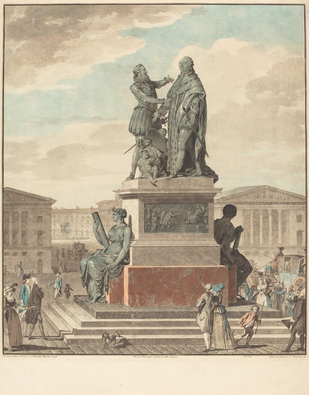 A király emlékművének terve, 1790. alkotó: Jean Francois Janinet