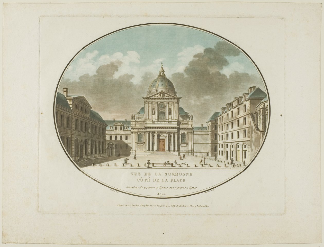 Kilátás a Sorbonne-ra alkotó: Jean Francois Janinet