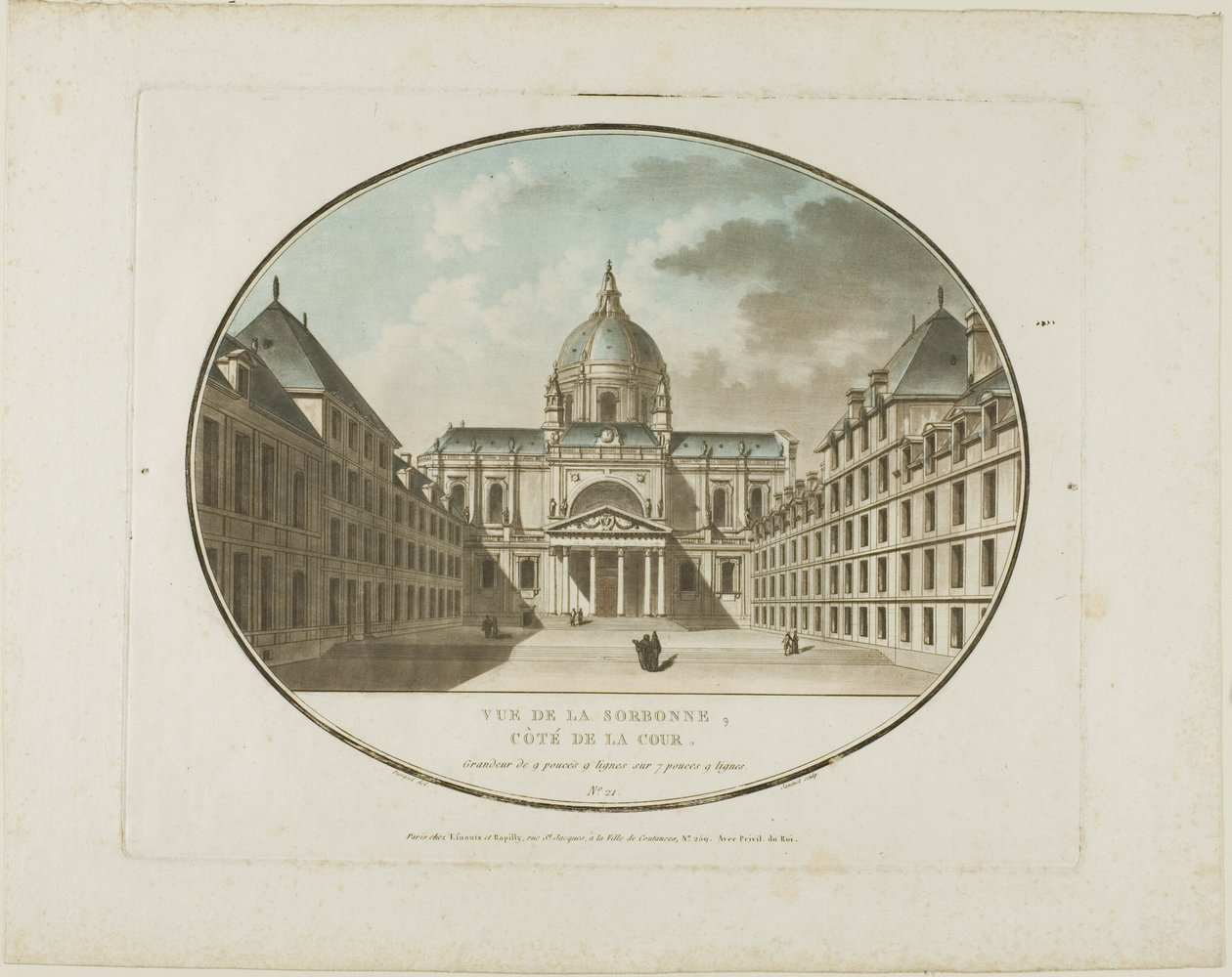 Kilátás a Sorbonne-ra alkotó: Jean Francois Janinet