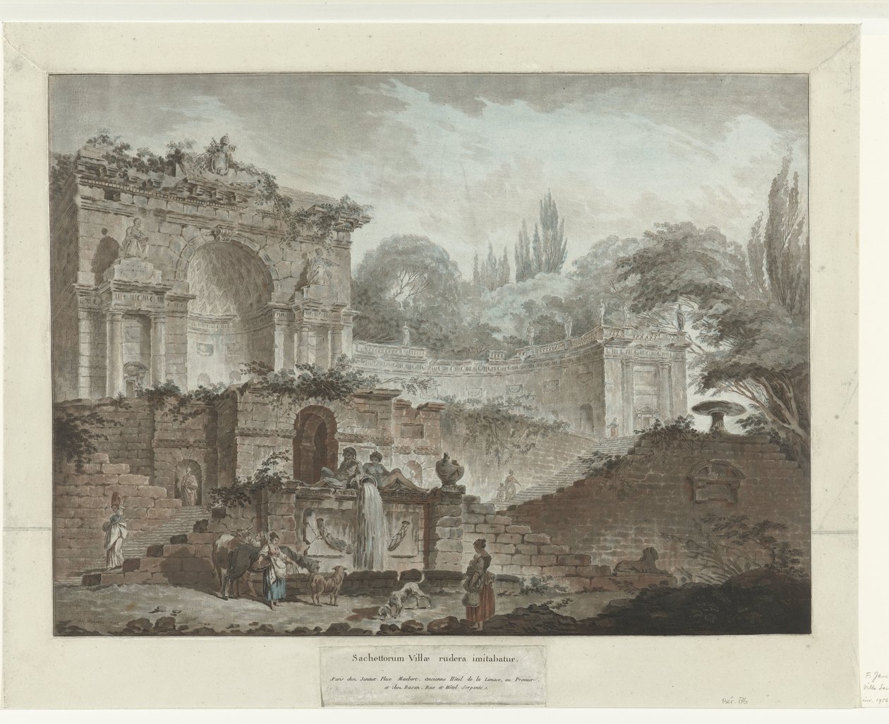 Villa Sacchetti (cím a tárgyon) alkotó: Jean Francois Janinet
