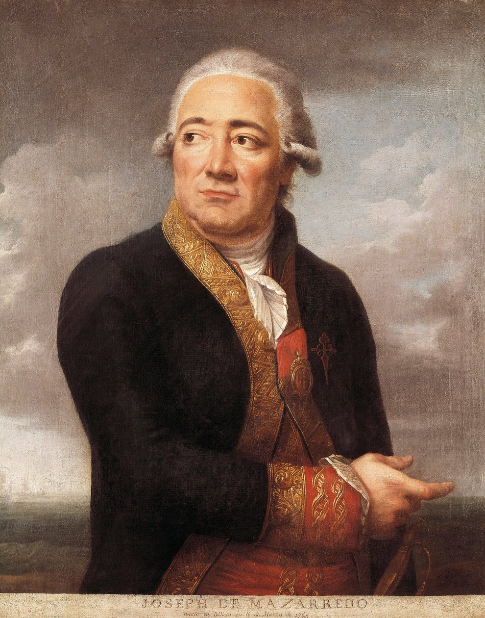 Jose de Mazarredo Salazar spanyol admirális (1745-1812) portréja, Jean Francois Marie Bellier (1745-1836) festménye 1783 Madrid. Haditengerészeti Múzeum alkotó: Jean Francois Marie Bellier