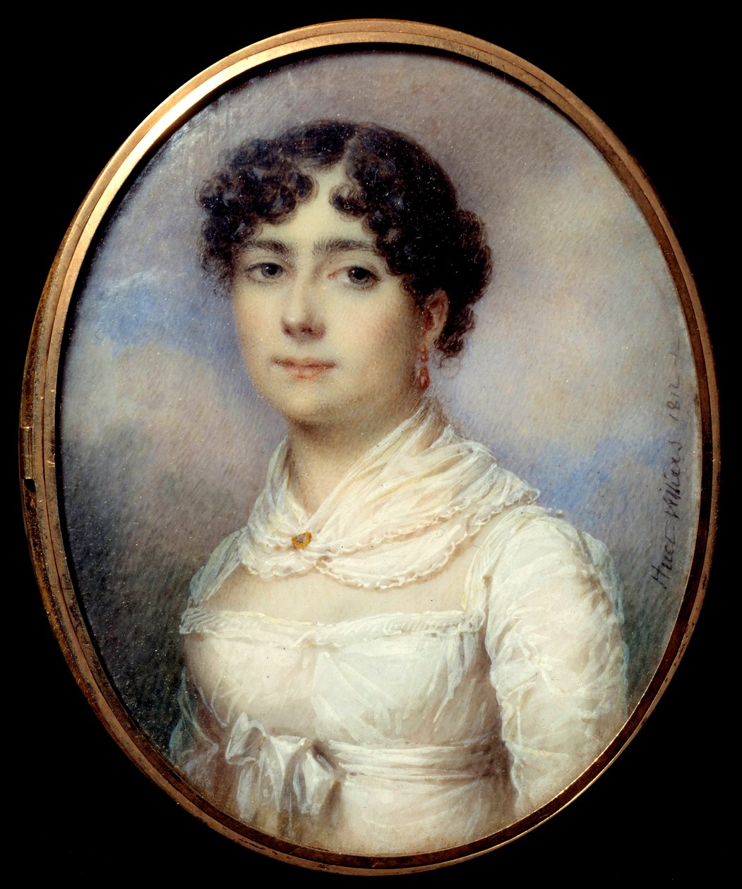 Portré az angol kalandról, Sophie Dawesről, Feucheres bárónőjéről alkotó: Jean Francois Marie Huet Villiers