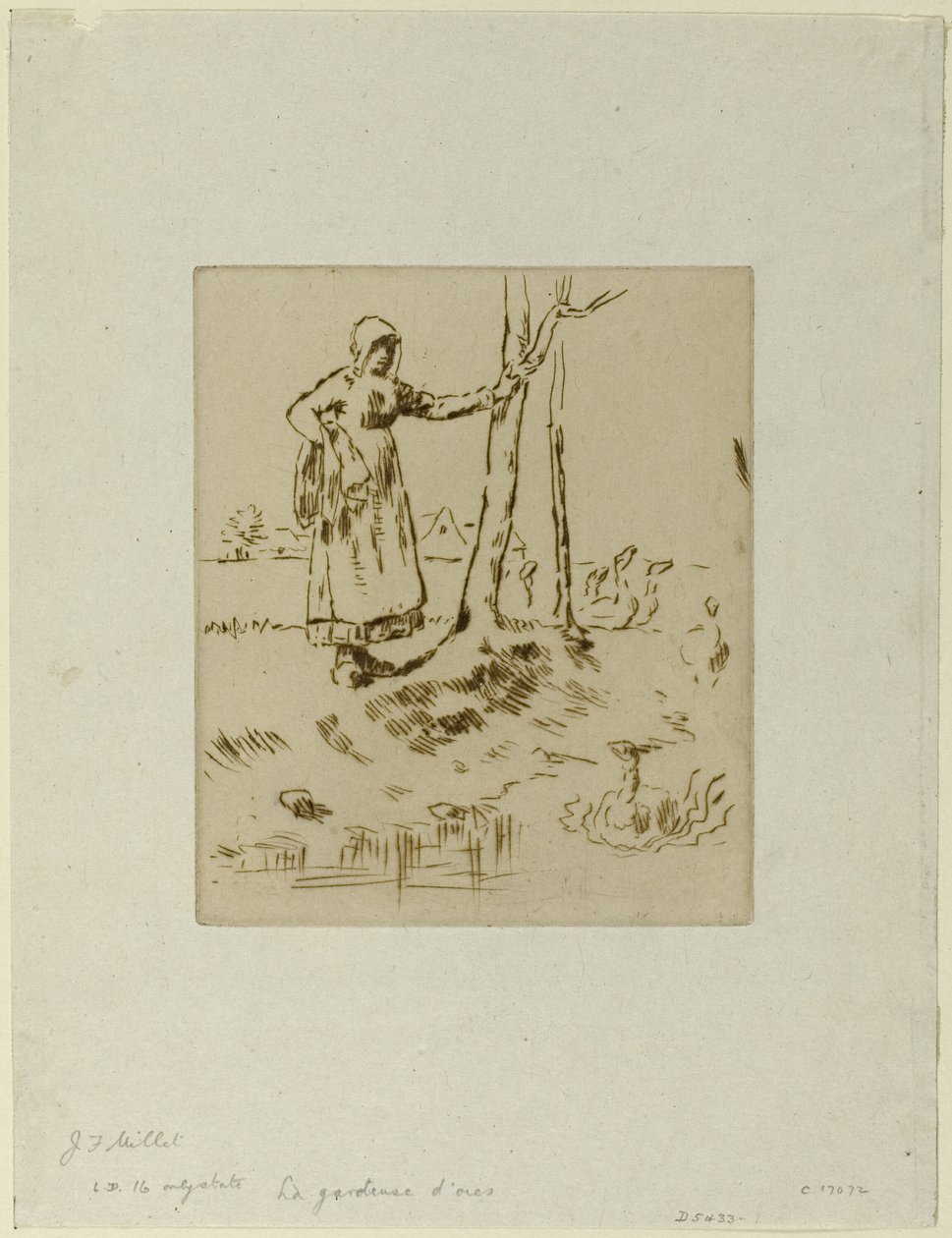 Egy Lány Minding Liba alkotó: Jean Francois Millet