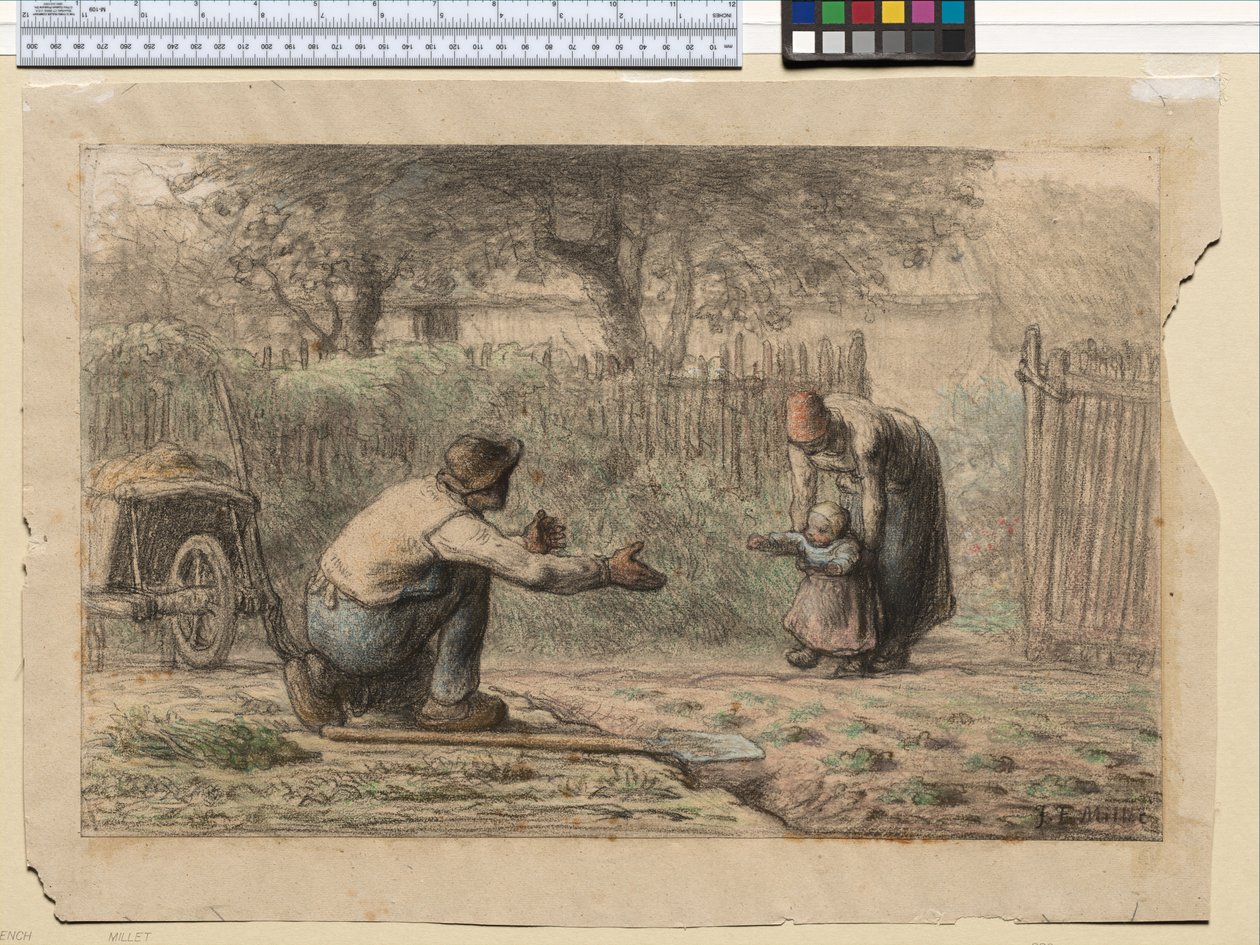 Első lépések, 1858-66 körül alkotó: Jean Francois Millet