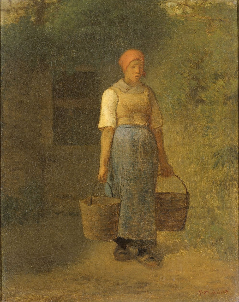 Vizet hordozó lány, 1855-60 körül alkotó: Jean Francois Millet