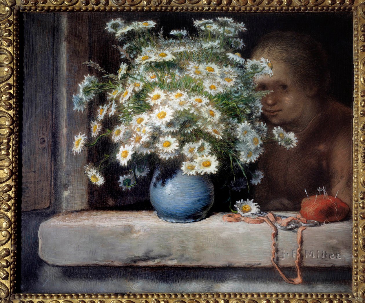 Jean Francois Millet (1814-1875) Pasztell százszorszép csokor 1871 V. 0,7x0,83 m Párizs, Orsay Múzeum alkotó: Jean Francois Millet