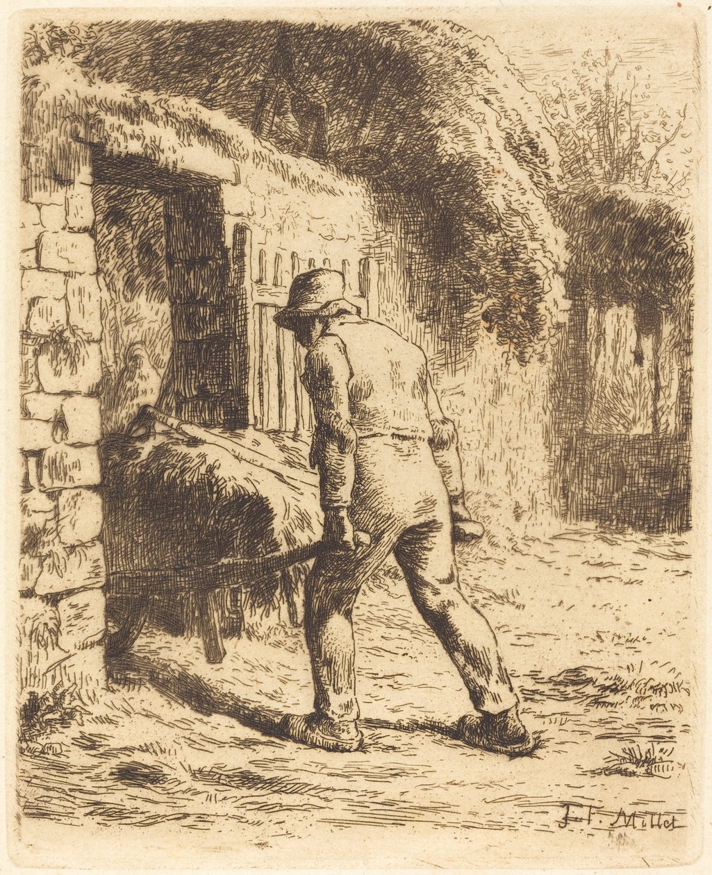 Ember talicskával (A trágyából visszatérő paraszt) alkotó: Jean Francois Millet
