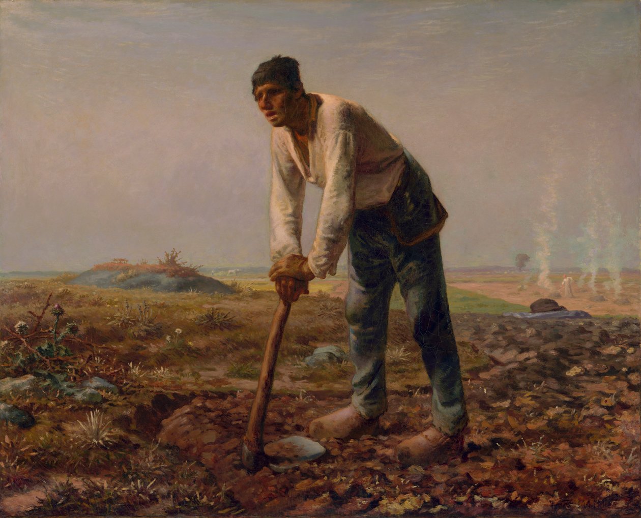Férfi kapával, 1860-62 körül (olaj, vászon) alkotó: Jean Francois Millet