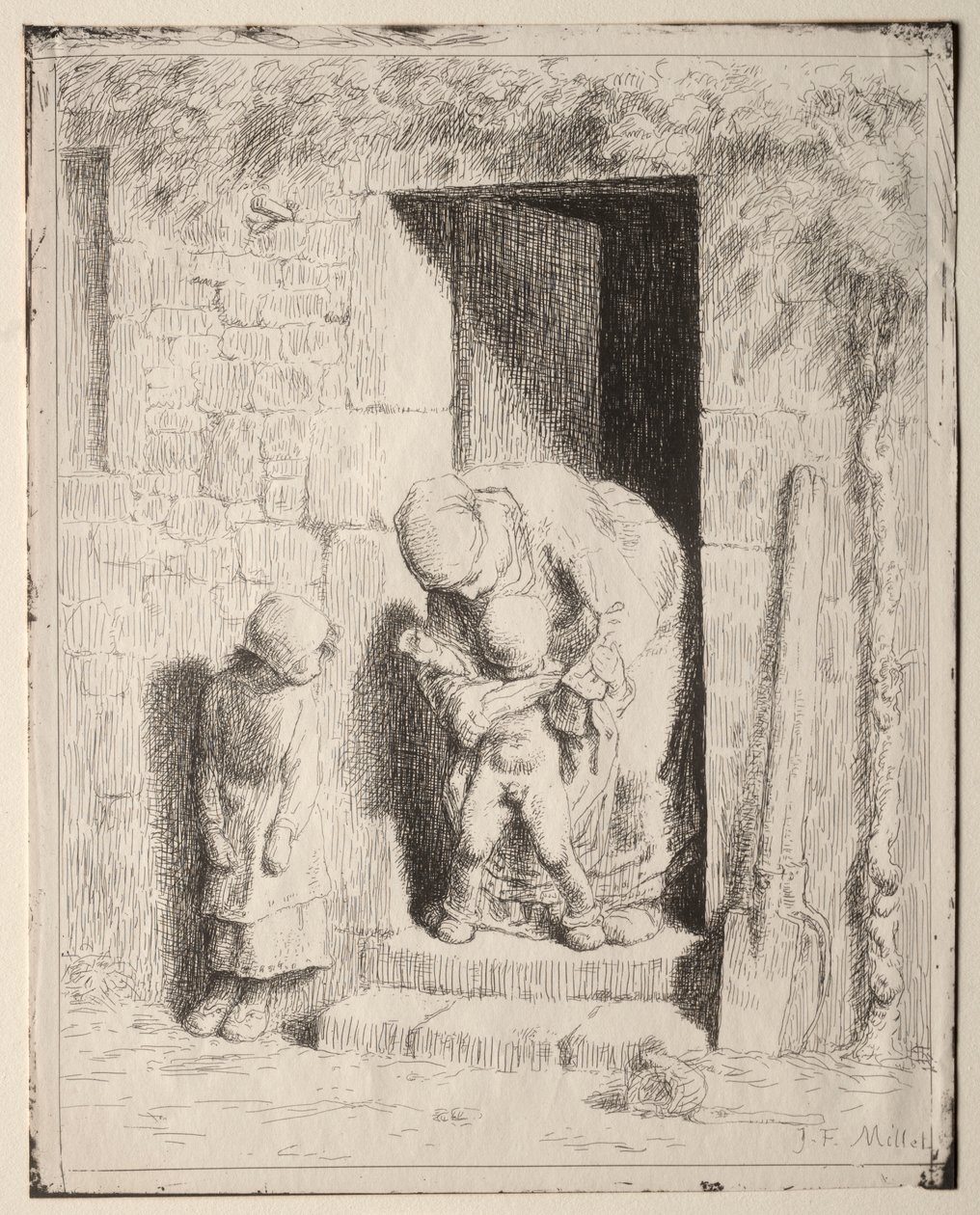 Anyai óvintézkedések alkotó: Jean Francois Millet
