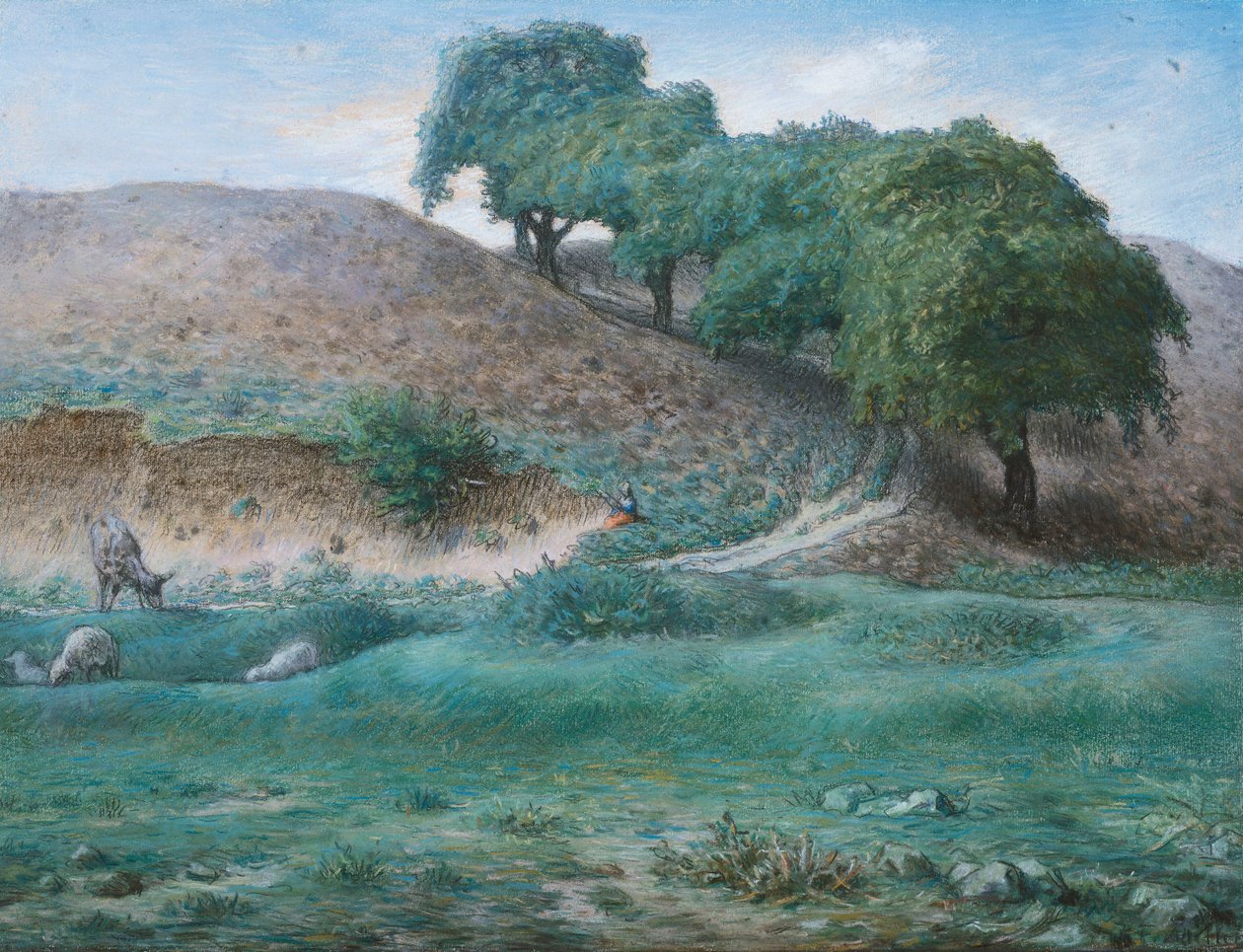 Út a gesztenyefákkal Cusset közelében alkotó: Jean Francois Millet