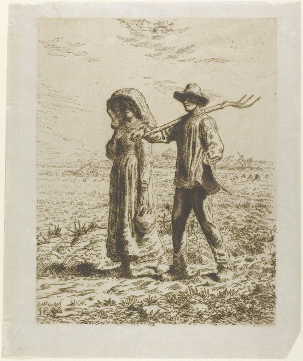 Munkába menő parasztok alkotó: Jean Francois Millet