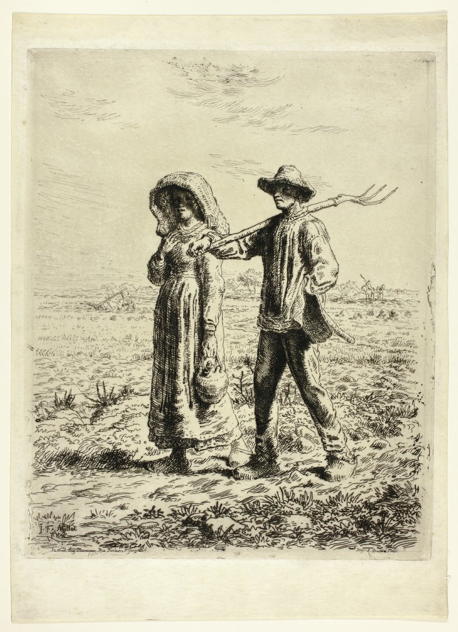 Munkába menő parasztok alkotó: Jean Francois Millet