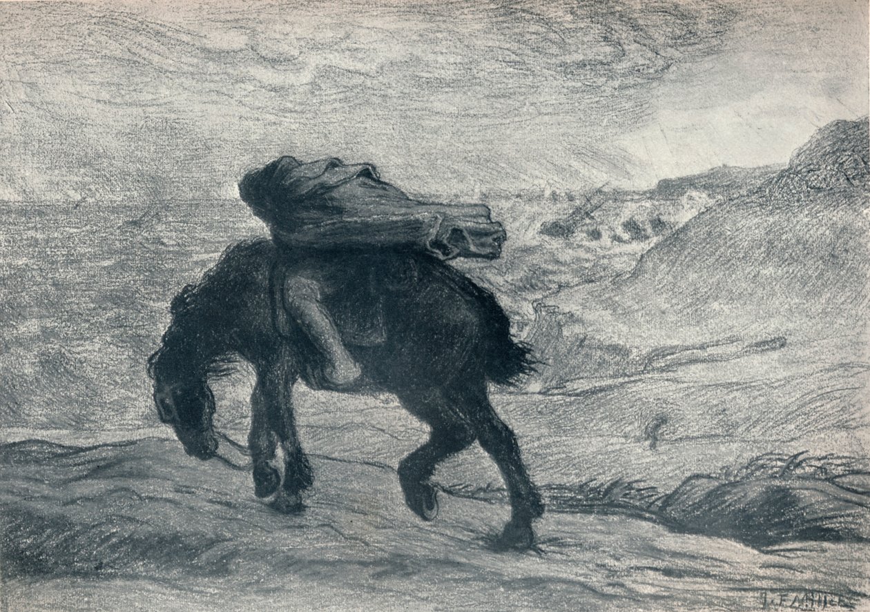 Phoebus és Boreus, 19. század alkotó: Jean Francois Millet