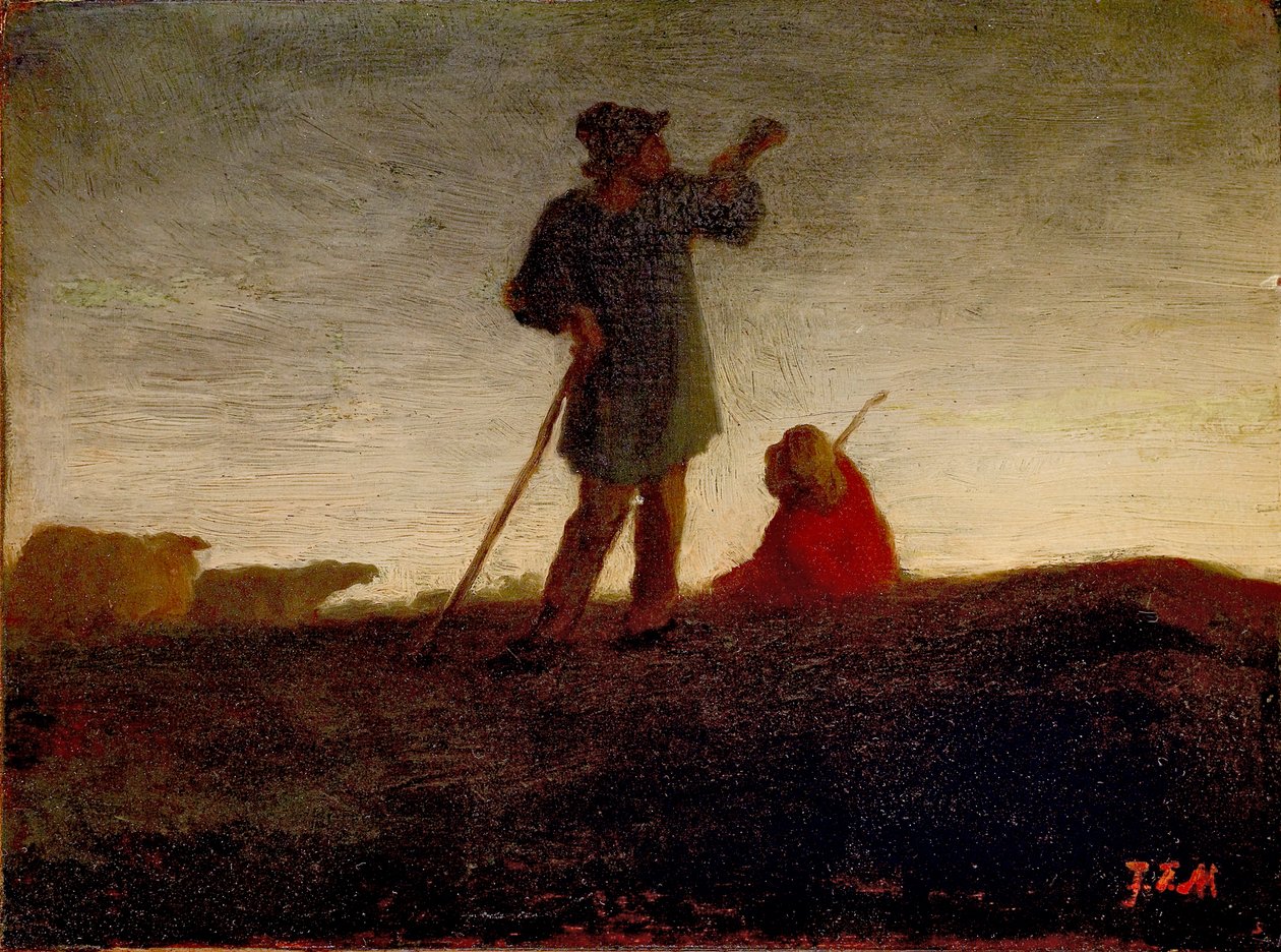 A nyáj felidézése, 1866-1872 alkotó: Jean Francois Millet