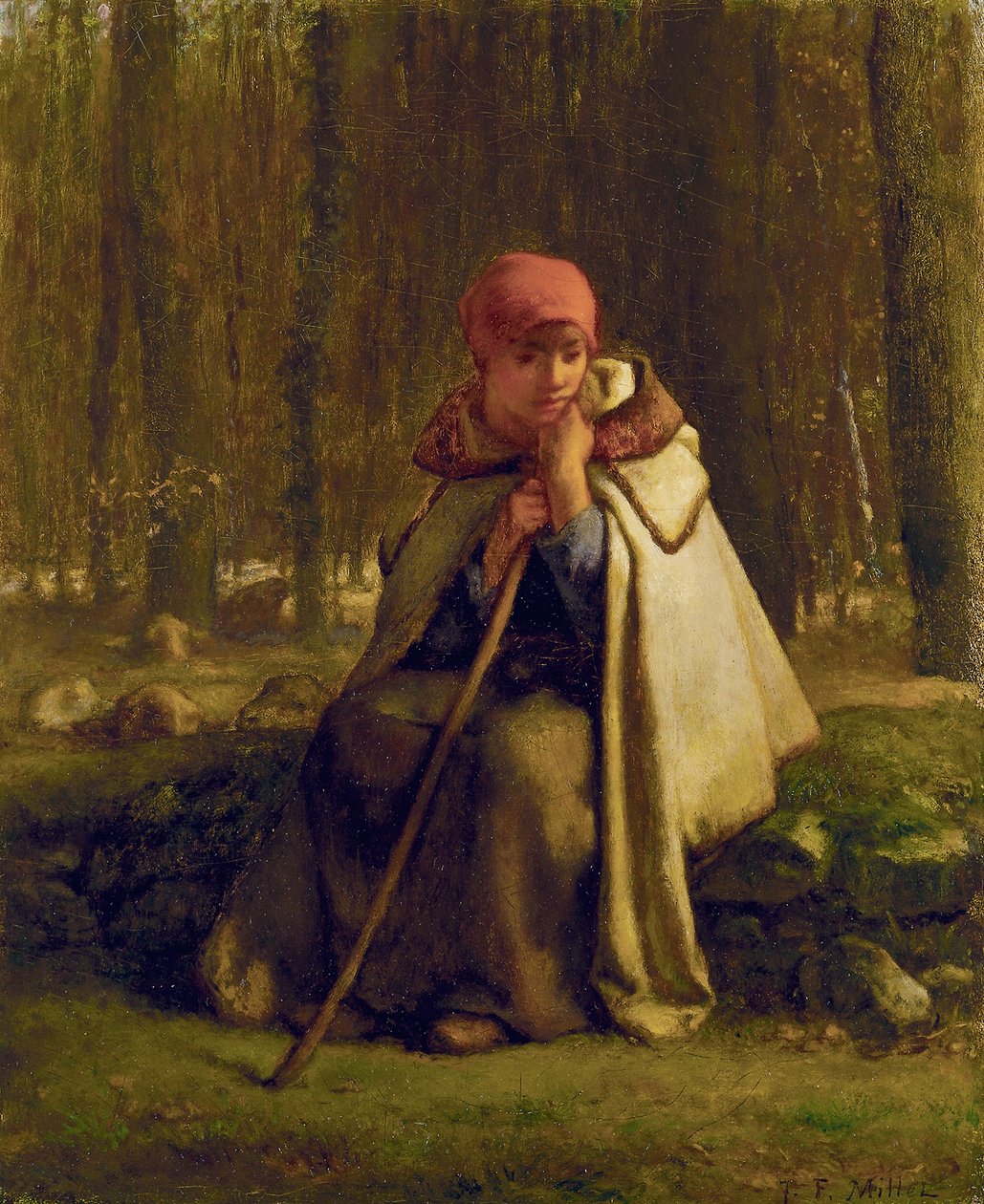 Ülő pásztorlány, 1852 körül alkotó: Jean Francois Millet