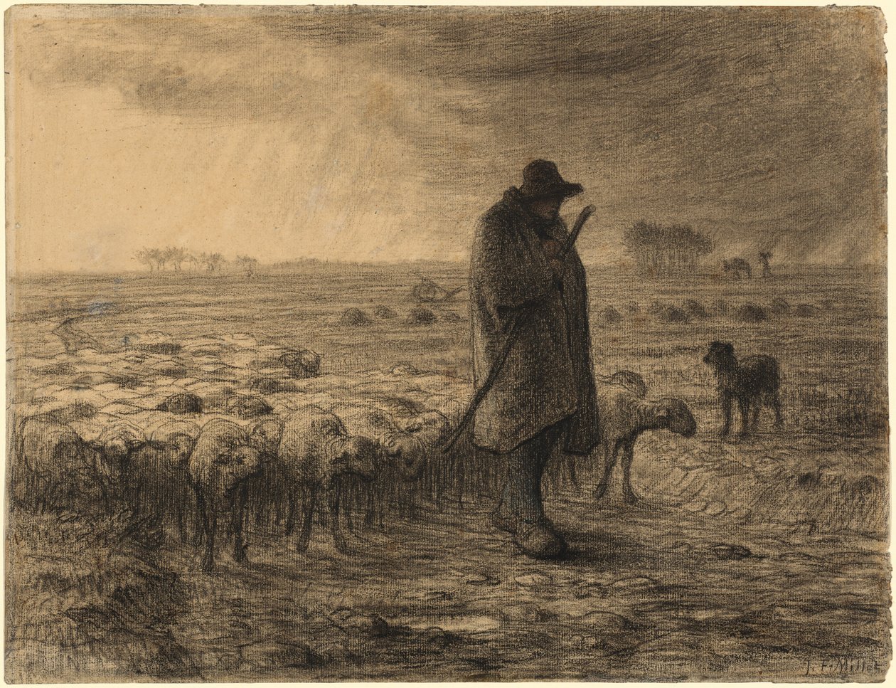 Nyájával visszatérő pásztor alkotó: Jean Francois Millet