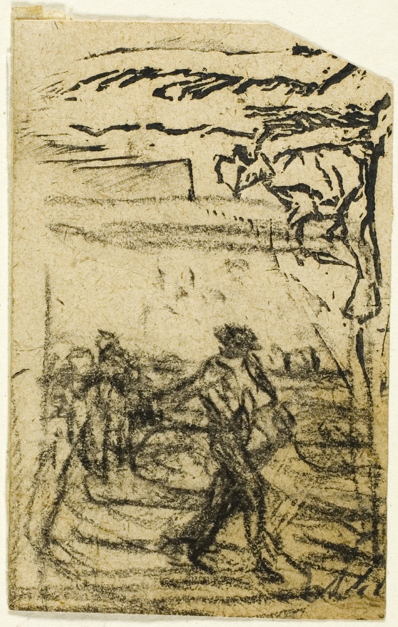 Vázlatok, töredék: Paraszt ül a fa tövében alkotó: Jean Francois Millet