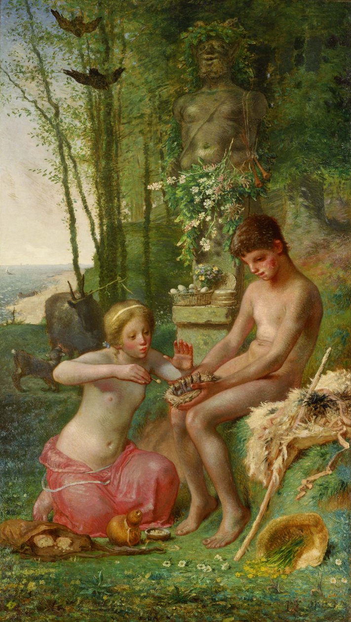 Tavaszi Daphnis és Chloë, 1865 alkotó: Jean Francois Millet