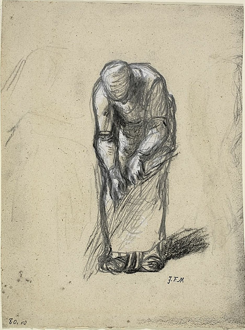 Tanulmány a lenhúzáshoz alkotó: Jean Francois Millet