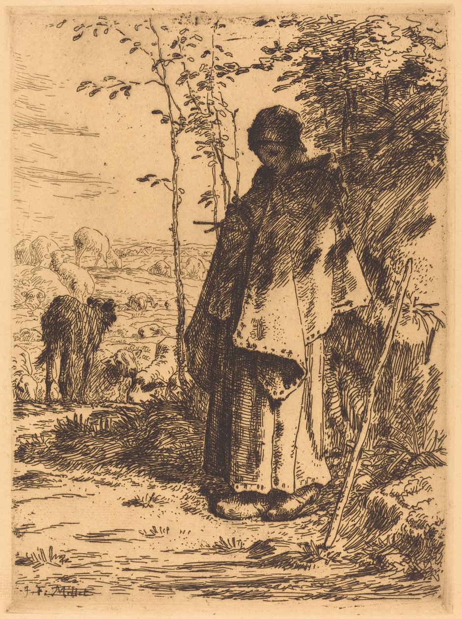 A nagy pásztorlány (La grande bergere) alkotó: Jean Francois Millet