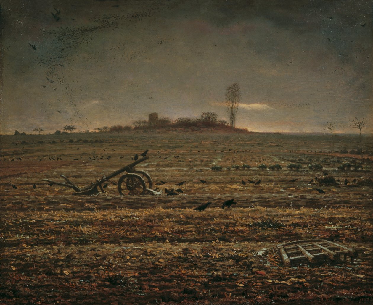 Chailly síksága boronával és ekével, 1862. alkotó: Jean Francois Millet
