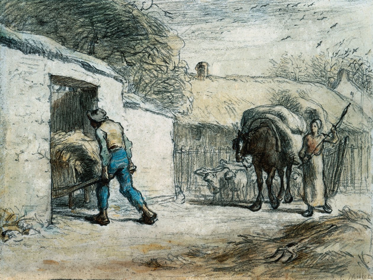 A visszatérés a mezőről alkotó: Jean Francois Millet