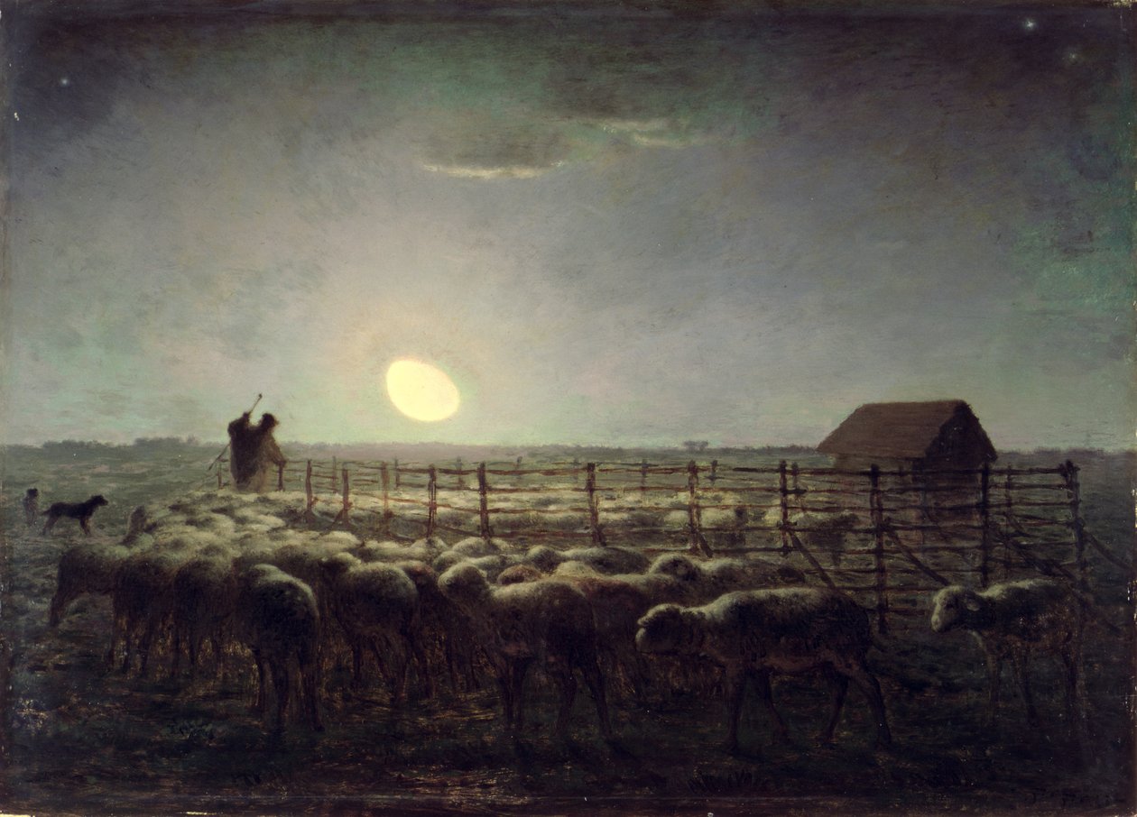 A bárányhal, Holdfény alkotó: Jean Francois Millet