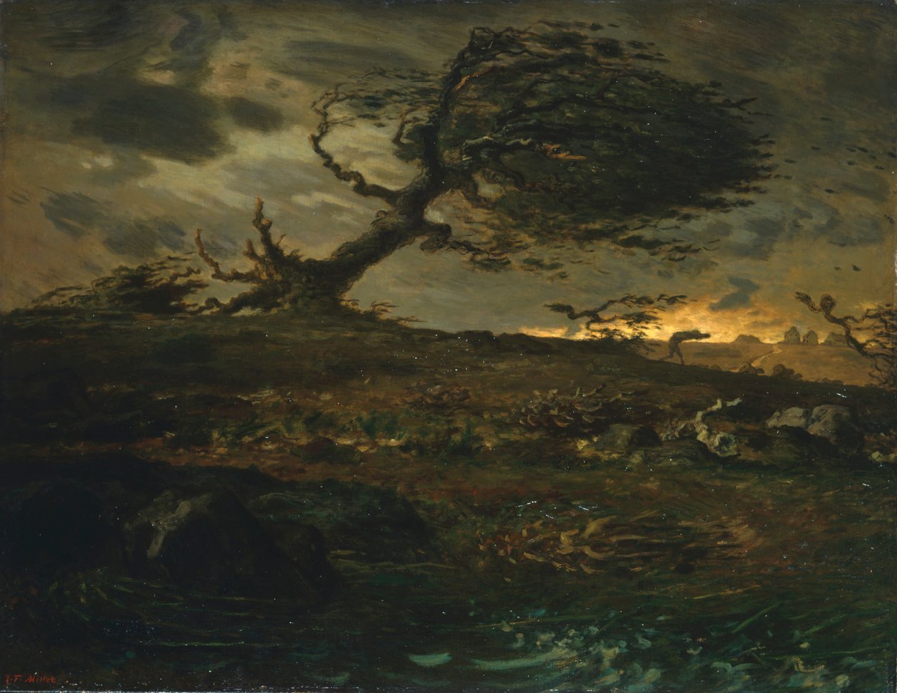"A széllökés", 1871-3 alkotó: Jean Francois Millet