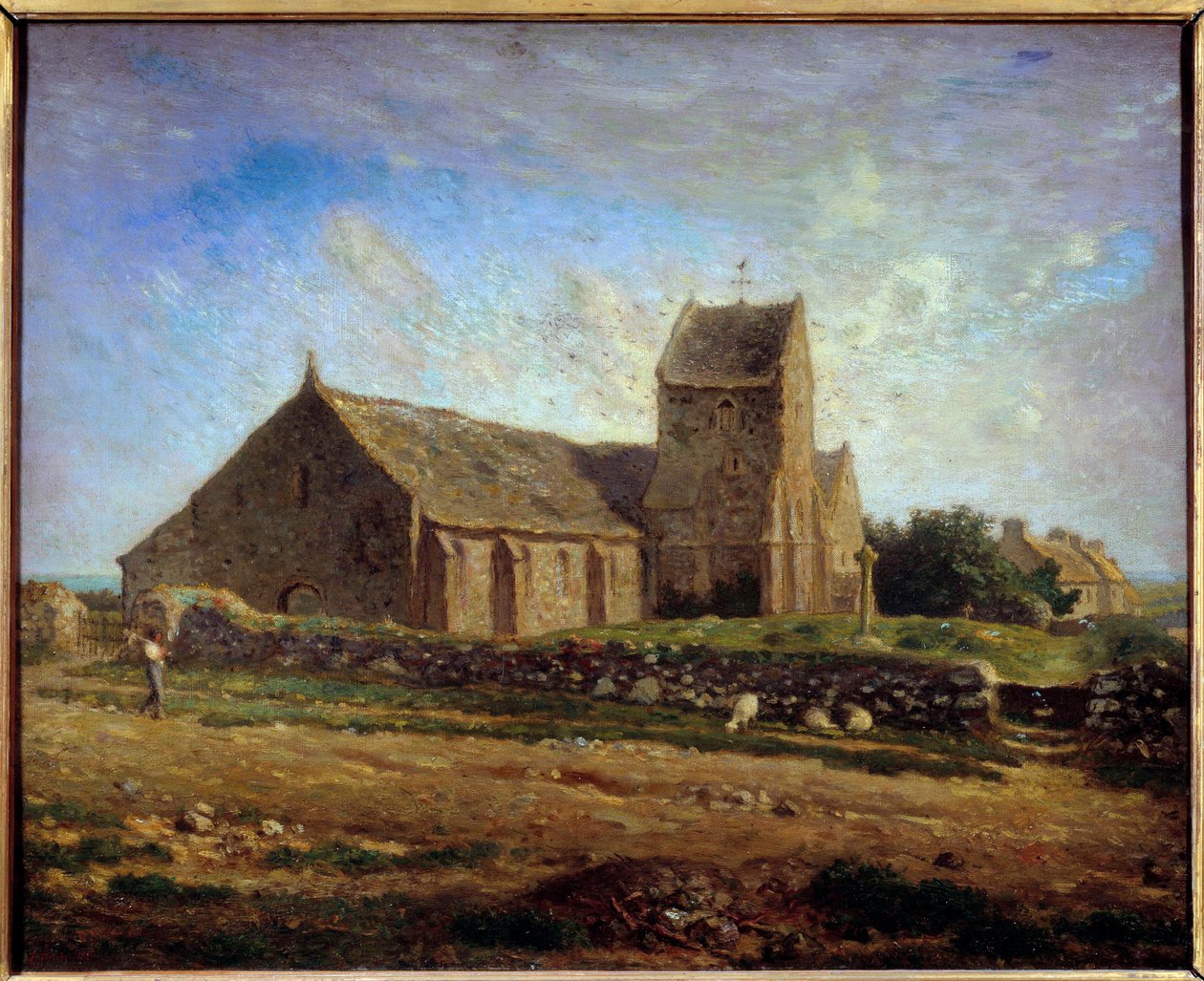 A Greville-templom látképe Jean Francois Millet (1814-1875) festménye 1871 V. 0,6x0,73 m Párizs, Muse d
