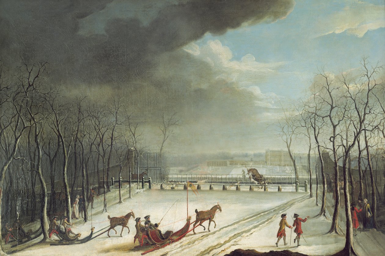 Conde hercege szánon vadászott 1767-ben alkotó: Jean Francois Perdrix
