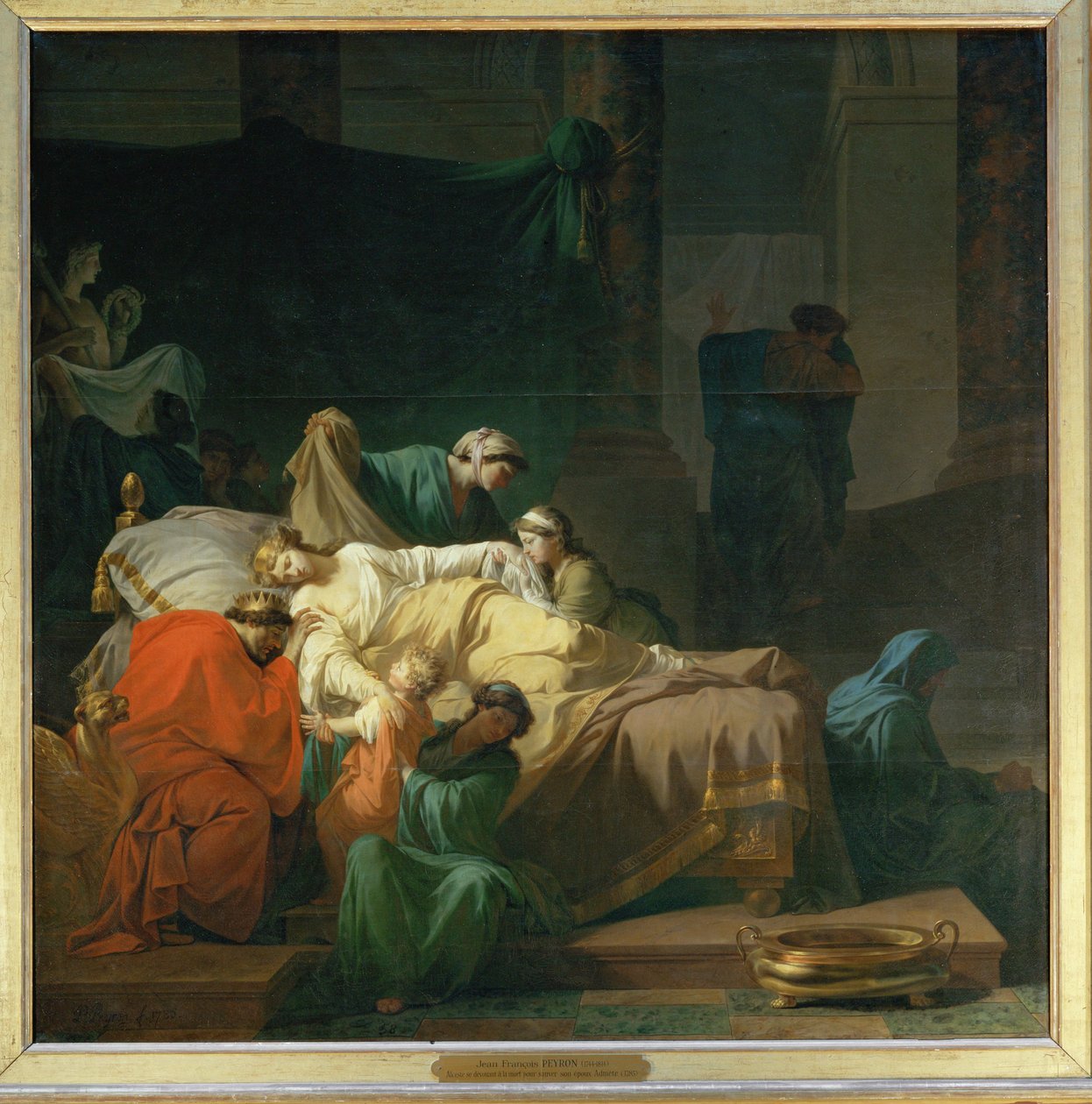 Alceste halálra adja magát, hogy megmentse férjét, Admetet - Alceste halálra készül férje, Admetért ... alkotó: Jean François Pierre Peyron