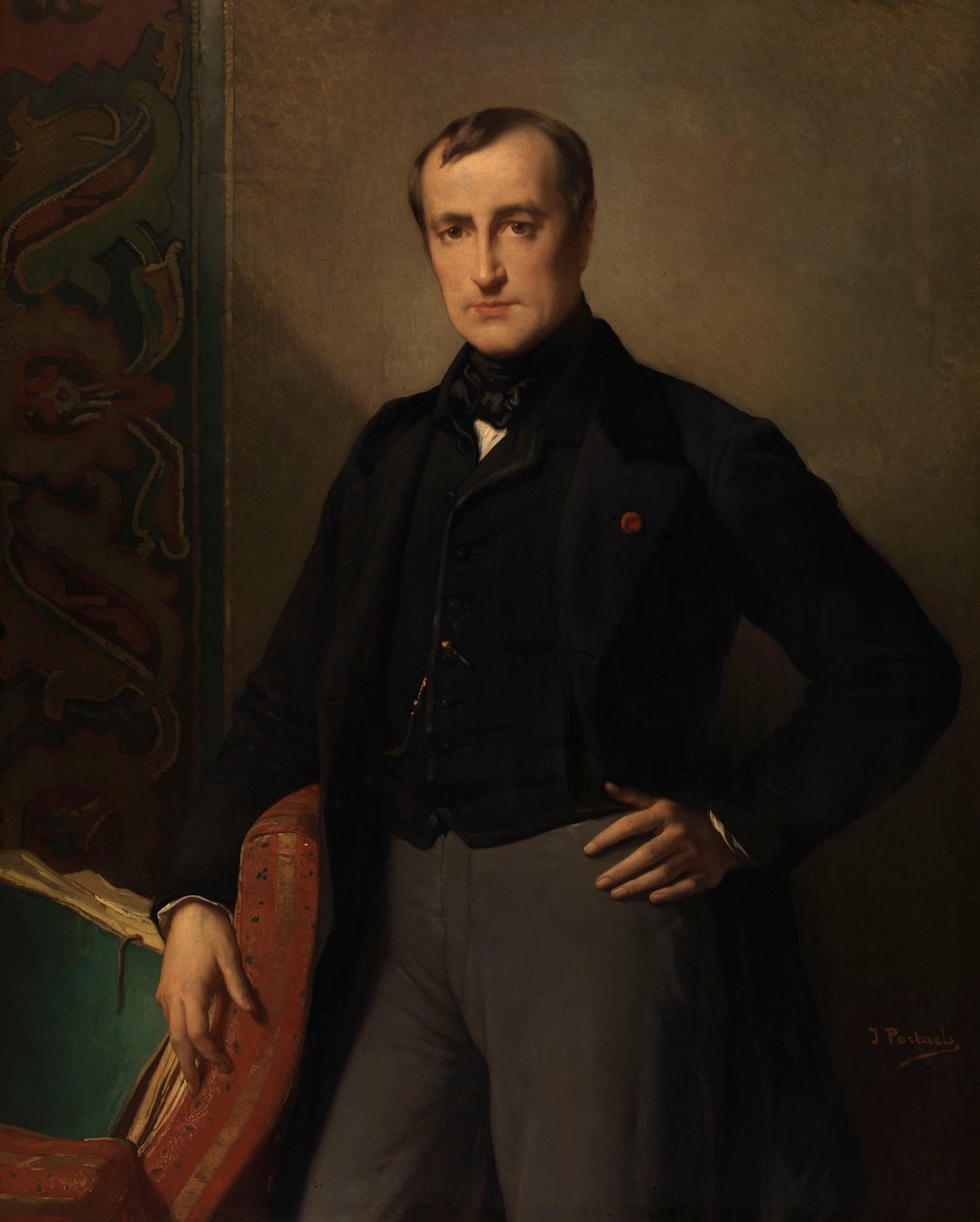 Paul Delaroche festő (olaj, vászon) alkotó: Jean Francois Portaels