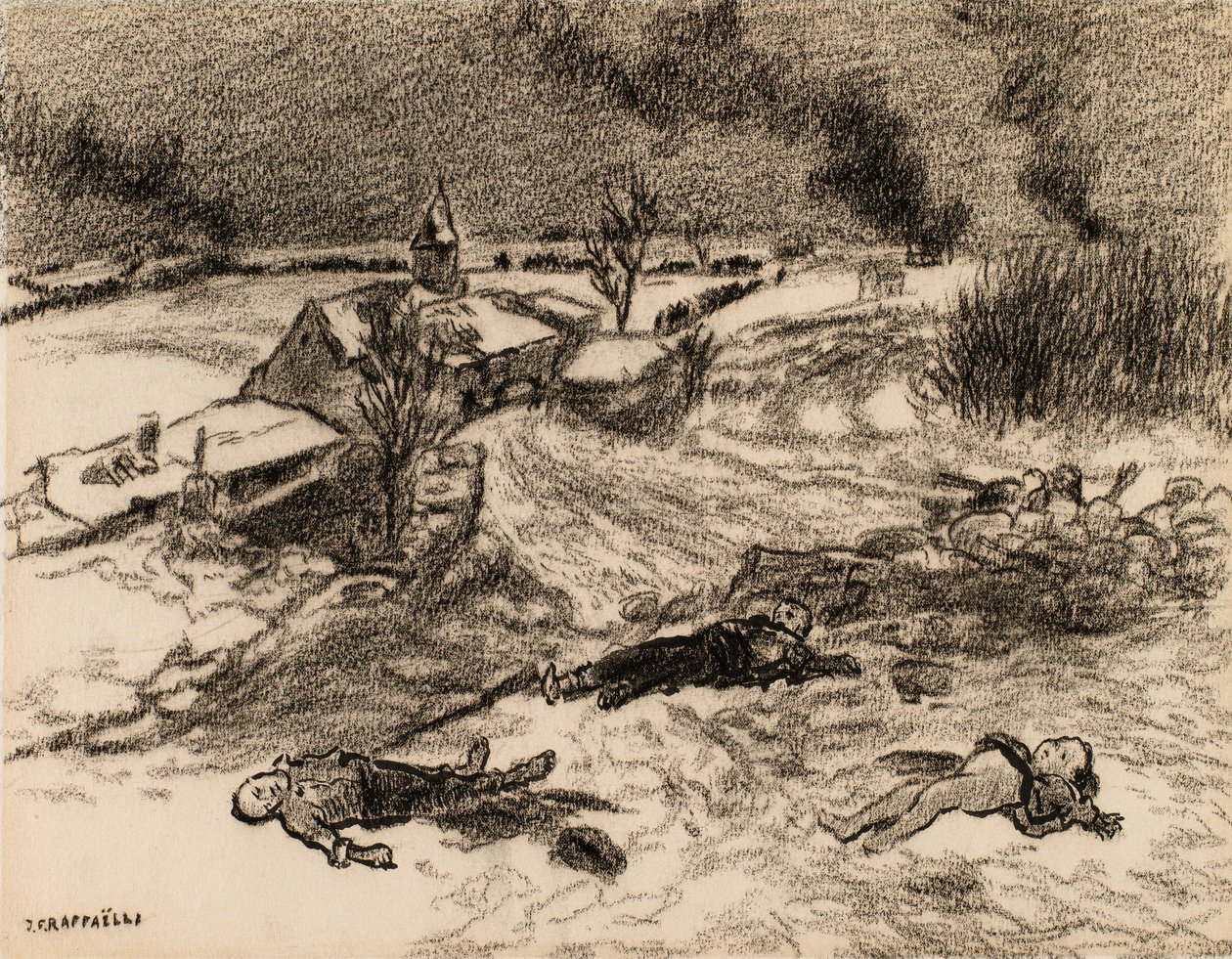 A csata után alkotó: Jean Francois Raffaelli