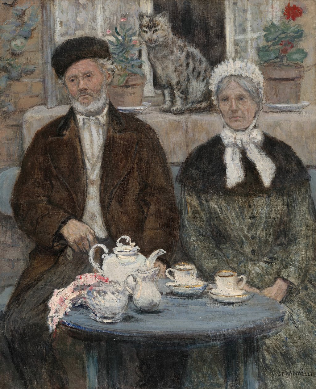 Délutáni tea, c. 1880. alkotó: Jean Francois Raffaelli