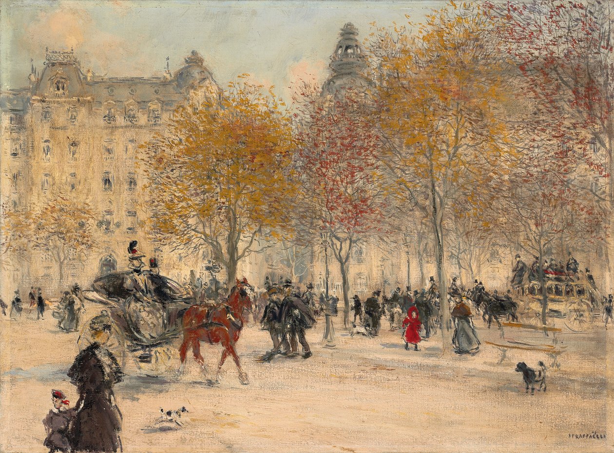 Ősz Párizsban (olaj, vászon) alkotó: Jean Francois Raffaelli