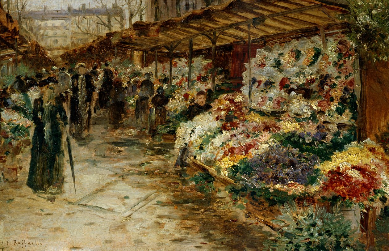 Virágpiac, 1882. alkotó: Jean Francois Raffaelli