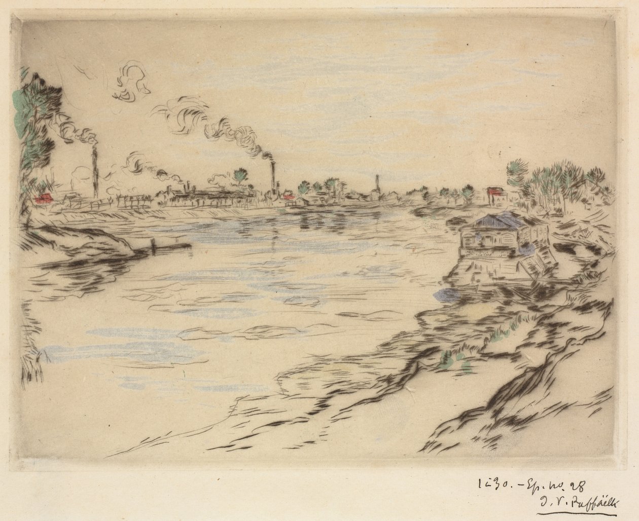 A Szajna, Asnières-ben, 1894. alkotó: Jean Francois Raffaelli